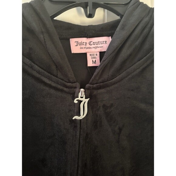 Juicy Couture Velour Tracksuit Track Jacket Black Size Medium NWT New Design - Picture 5 of 5